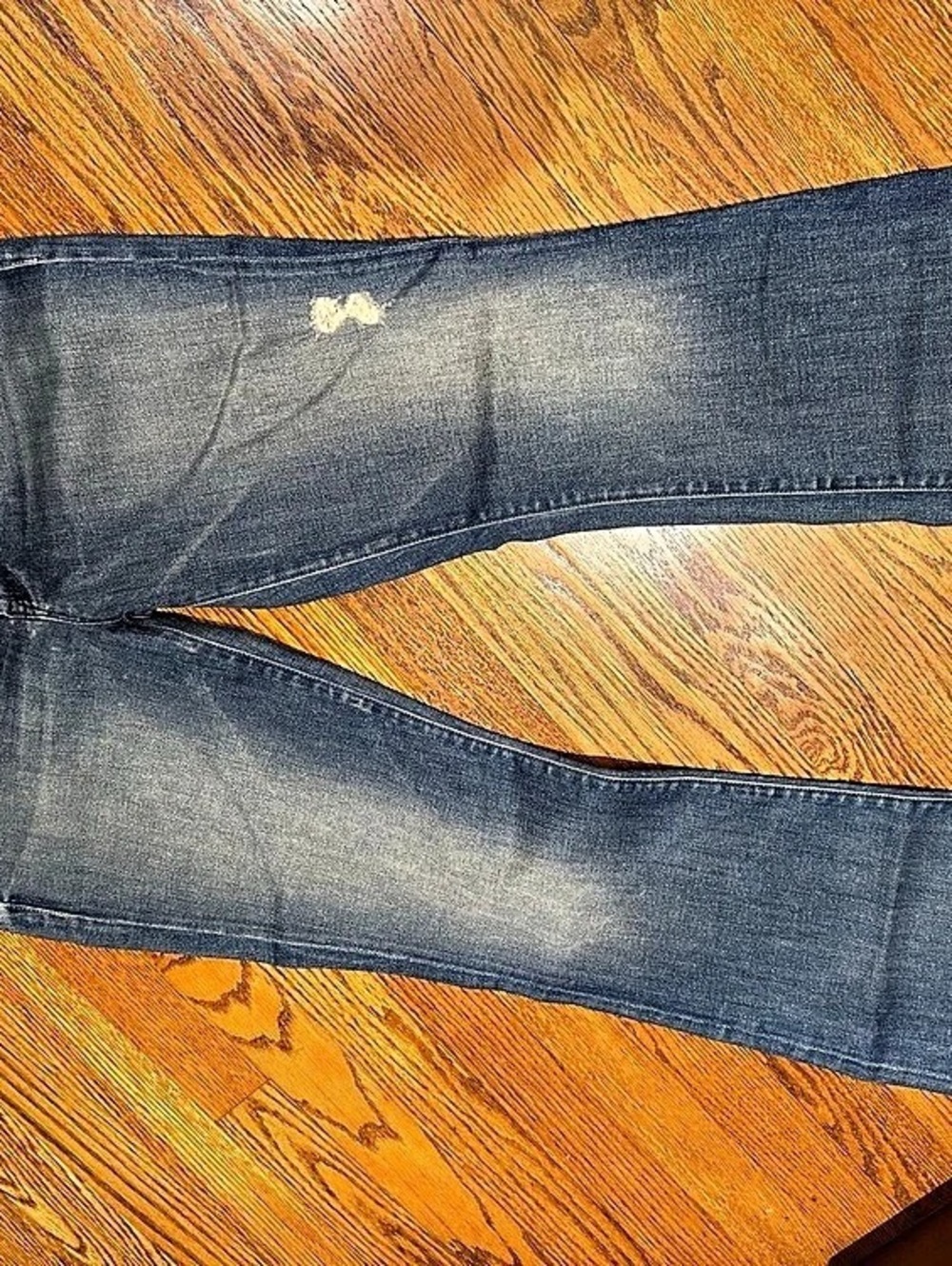 Mother The Tripper Ankle Fray Bootcut Distressed Jeans Waist 31 Blue